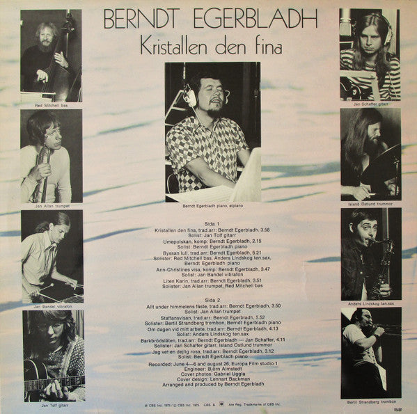 Berndt Egerbladh ~ Kristallen Den Fina (Vinyl) - Djungel & Jazz