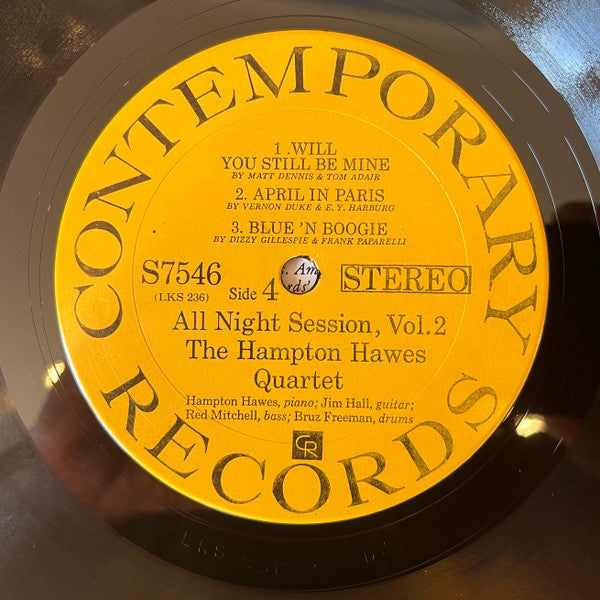 The Hampton Hawes Quartet ~ All Night Session! Vol. 2 (Vinyl) - Djungel & Jazz