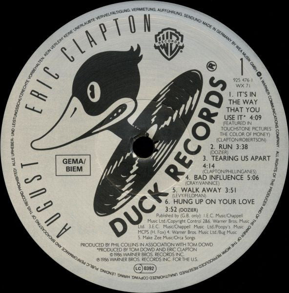 Eric Clapton ~ August (Vinyl) - Djungel & Jazz