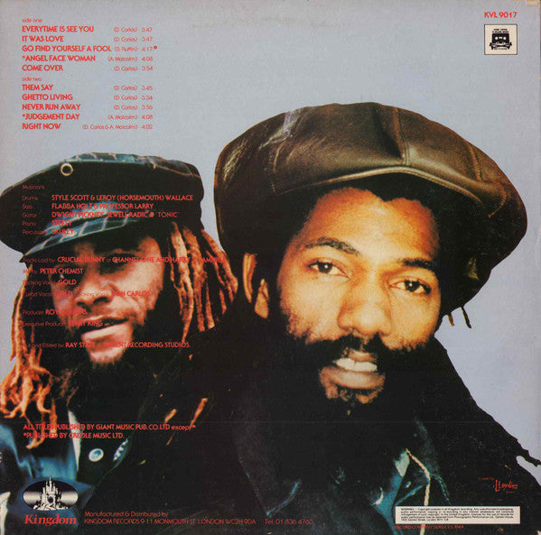 Don Carlos (2) & Gold (2) : Never Run Away (LP, Album)