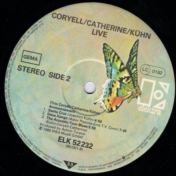 Larry Coryell / Philip Catherine / Joachim Kühn ~ Live ! (Vinyl) - Djungel & Jazz