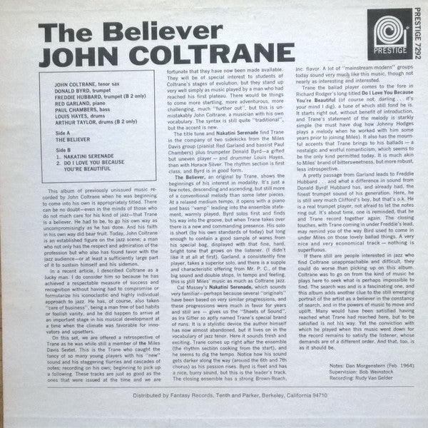 John Coltrane ~ The Believer (Vinyl) - Djungel & Jazz