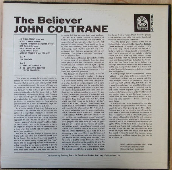 John Coltrane ~ The Believer (Vinyl) - Djungel & Jazz