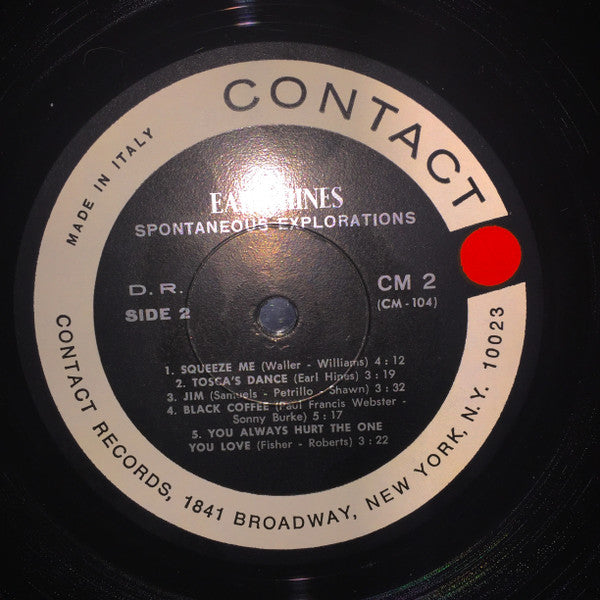 Earl Hines ~ Spontaneous Explorations (Vinyl) - Djungel & Jazz