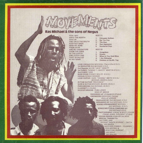 Ras Michael & The Sons Of Negus : Movements (LP, Album)