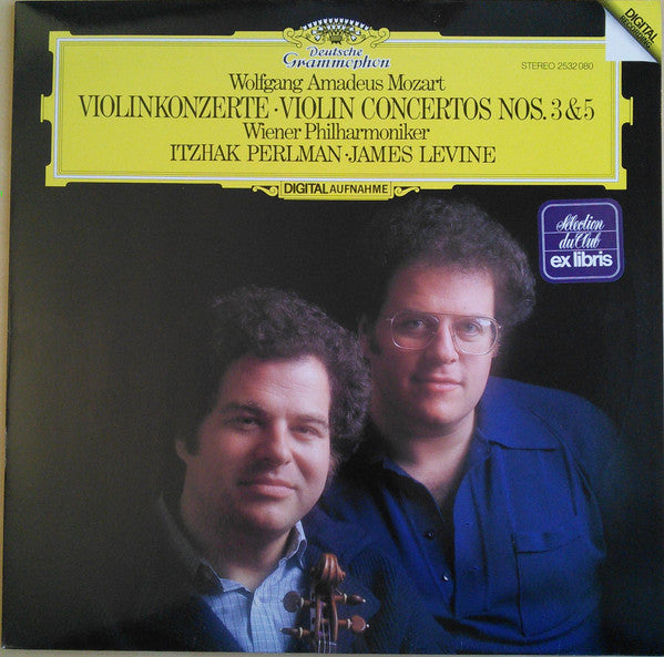 Wolfgang Amadeus Mozart • Wiener Philharmoniker • Itzhak Perlman • James Levine  ~ Violinkonzerte = Violin Concertos Nos. 3 & 5 (Vinyl) - Djungel & Jazz