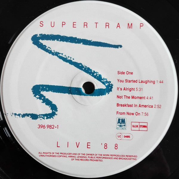 Supertramp ~ Live '88 (Vinyl) - Djungel & Jazz