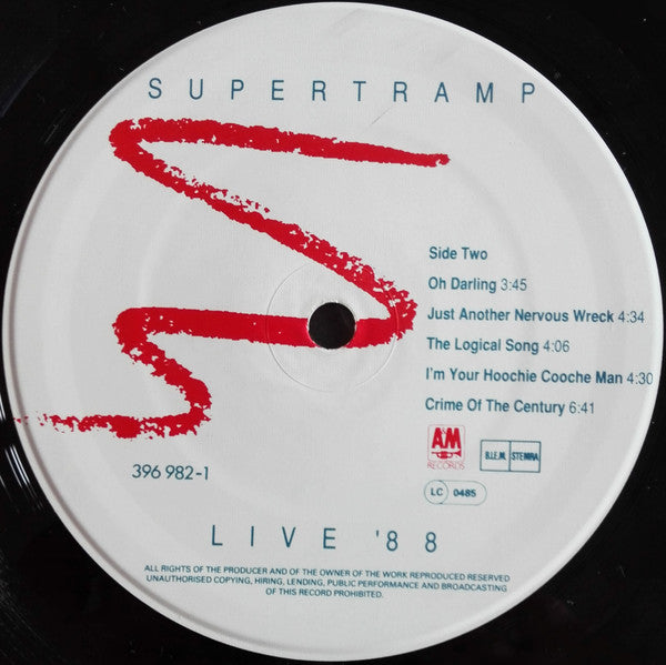 Supertramp ~ Live '88 (Vinyl) - Djungel & Jazz