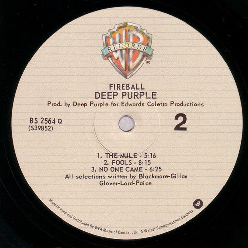 Deep Purple : Fireball (LP, Album, RE)