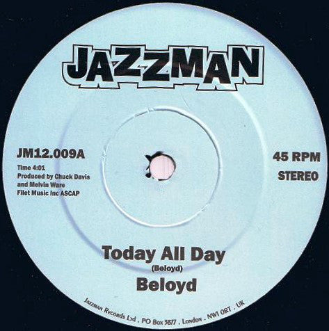 Beloyd Taylor : Today All Day / Get Into Your Life (12", RE)