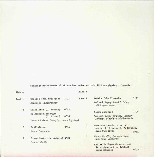 Various ~ Giga I Junsele (Vinyl) - Djungel & Jazz