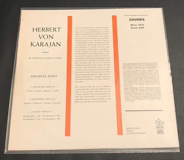 Georges Bizet, Herbert von Karajan, Philharmonia Orchester London* : Impressiom - "L'Arlesienne" Suiten Nr. 1 & 2 / "Carmen"-Suite Nr. 1 (LP, Album, S/Edition)