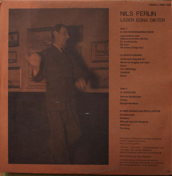 Nils Ferlin ~ Läser Egna Dikter (Vinyl) - Djungel & Jazz
