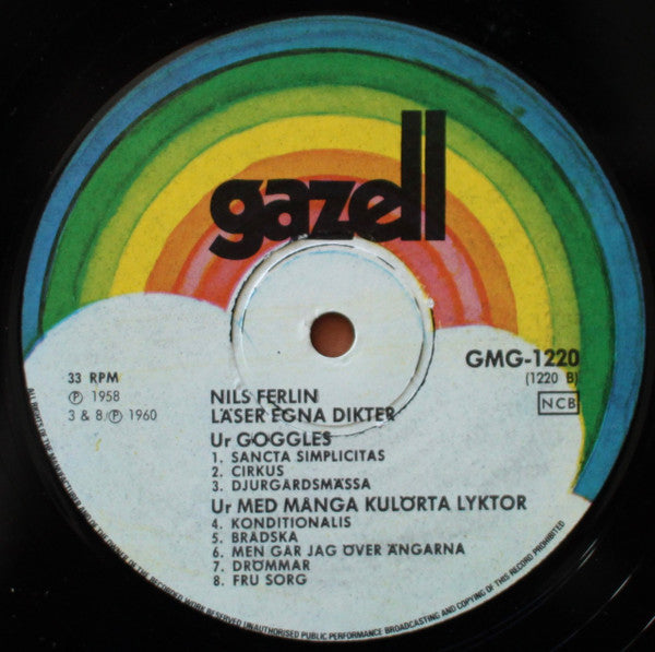 Nils Ferlin ~ Läser Egna Dikter (Vinyl) - Djungel & Jazz