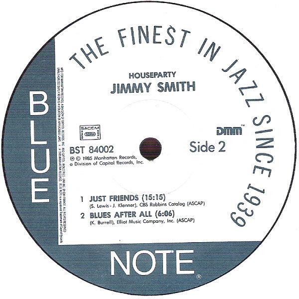 Jimmy Smith ~ House Party (Vinyl) - Djungel & Jazz