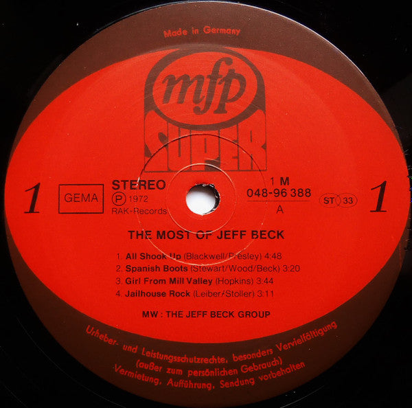 Jeff Beck ~ The Most Of Jeff Beck (Vinyl) - Djungel & Jazz