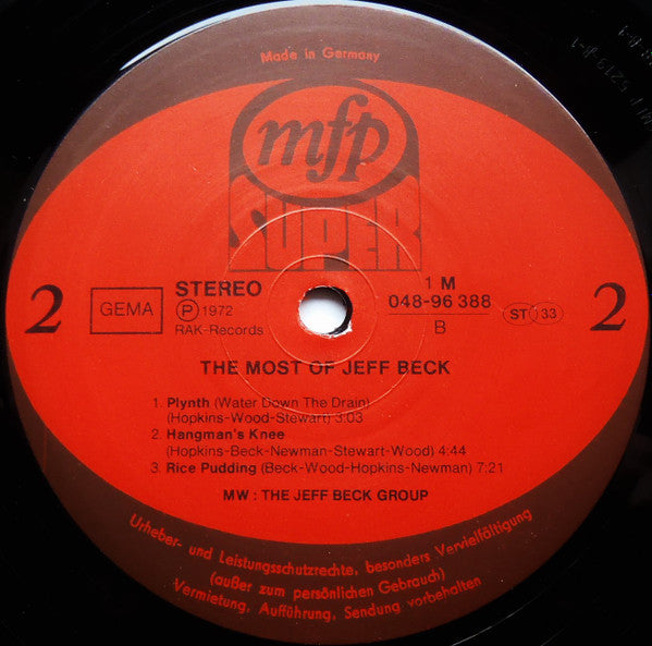 Jeff Beck ~ The Most Of Jeff Beck (Vinyl) - Djungel & Jazz