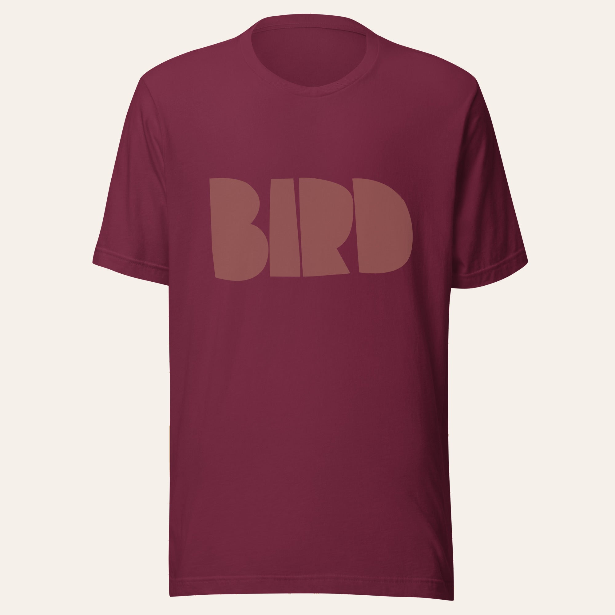 Bird T-shirt ~ Maroon (Vinyl) - Djungel & Jazz