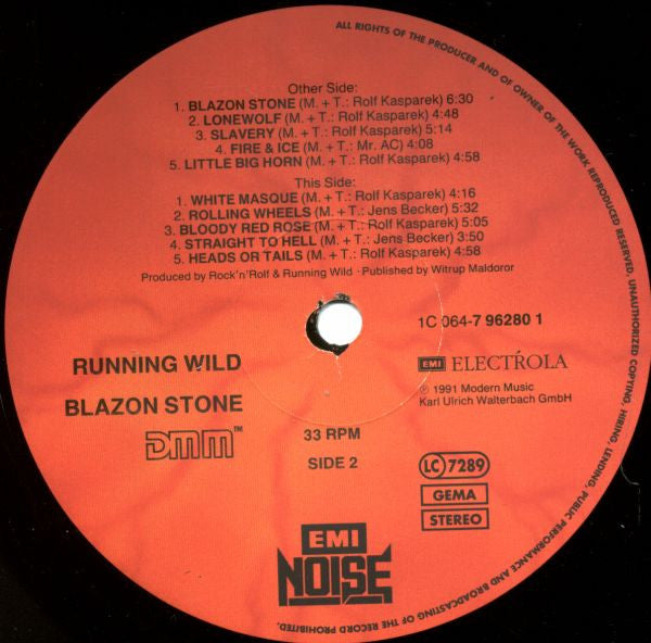 Running Wild ~ Blazon Stone (Vinyl) - Djungel & Jazz
