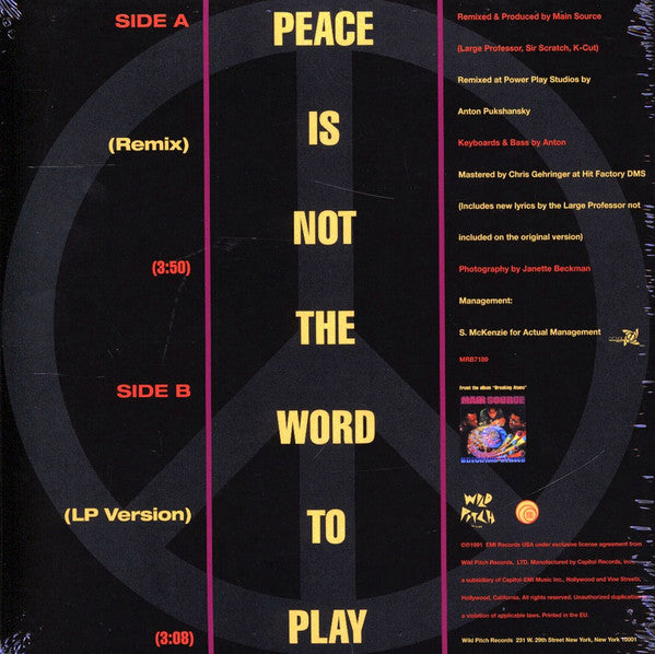 Main Source ~ Peace Is Not The Word To Play (Vinyl) - Djungel & Jazz