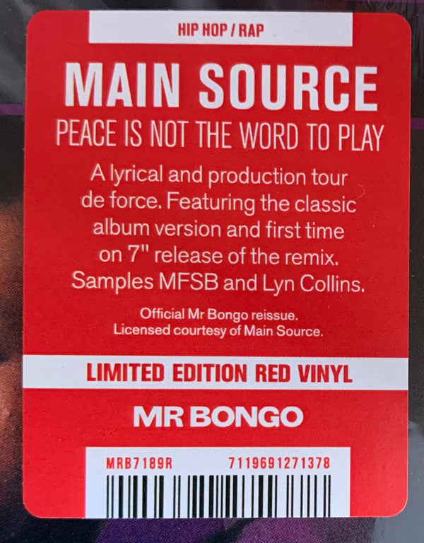 Main Source ~ Peace Is Not The Word To Play (Vinyl) - Djungel & Jazz