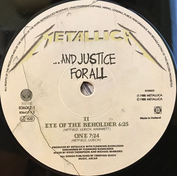 Metallica ~ ...And Justice For All (Vinyl) - Djungel & Jazz