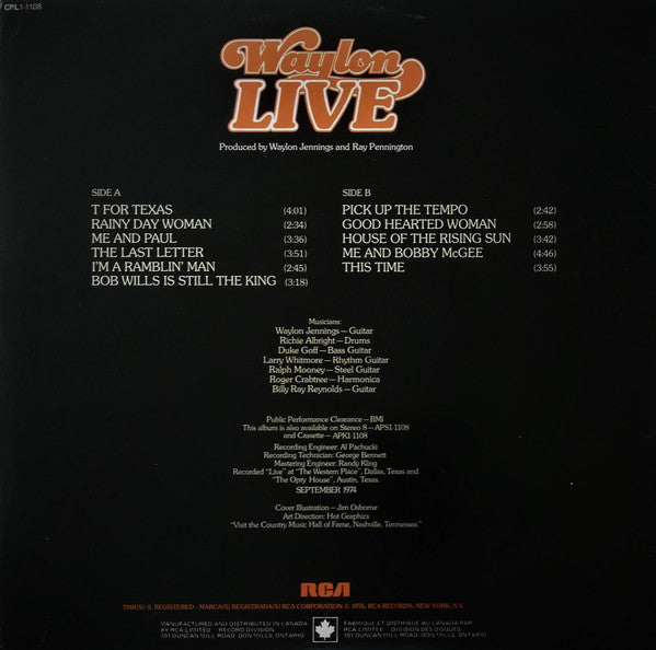 Waylon Jennings ~ Waylon Live (Vinyl) - Djungel & Jazz