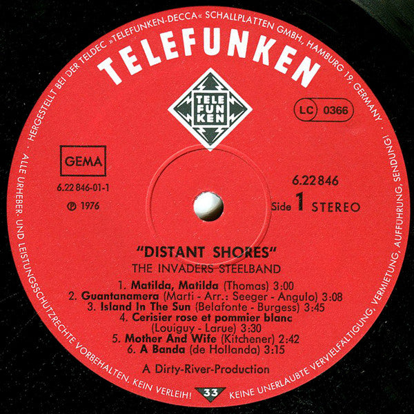The Invaders Steelband ~ Distant Shores (Vinyl) - Djungel & Jazz
