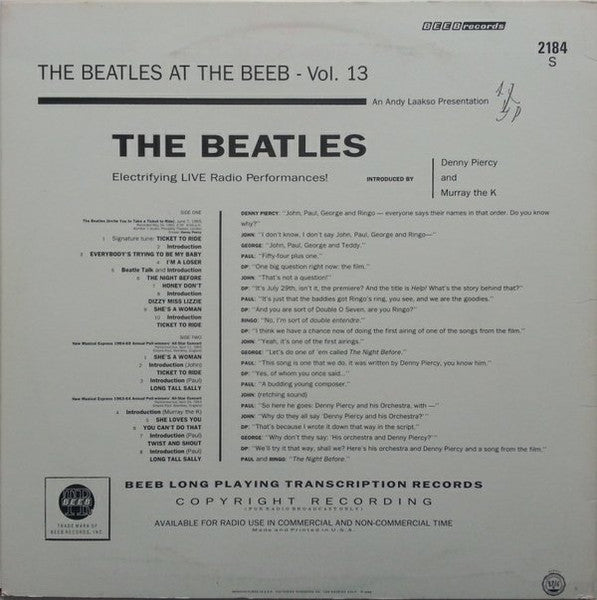 The Beatles ~ The Beatles At The Beeb Vol. 13