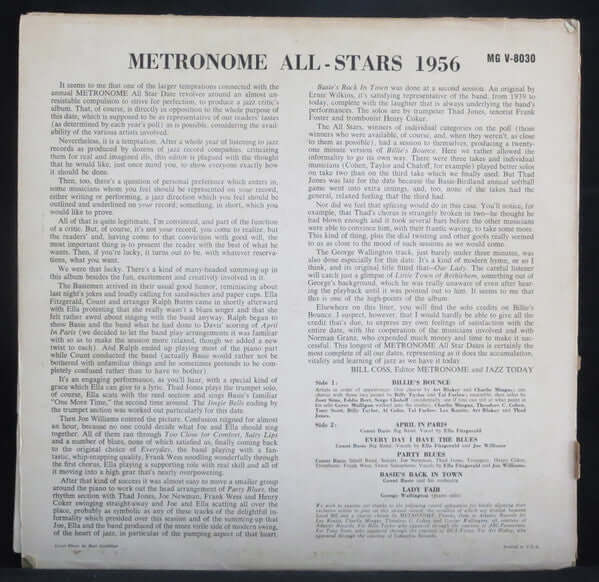 Metronome All Stars : Metronome All-Stars 1956 (LP, Mono, RE)
