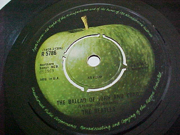 The Beatles : The Ballad Of John And Yoko (7", Single, RP)