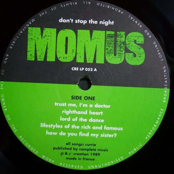 Momus : Don't Stop The Night (LP, Album)
