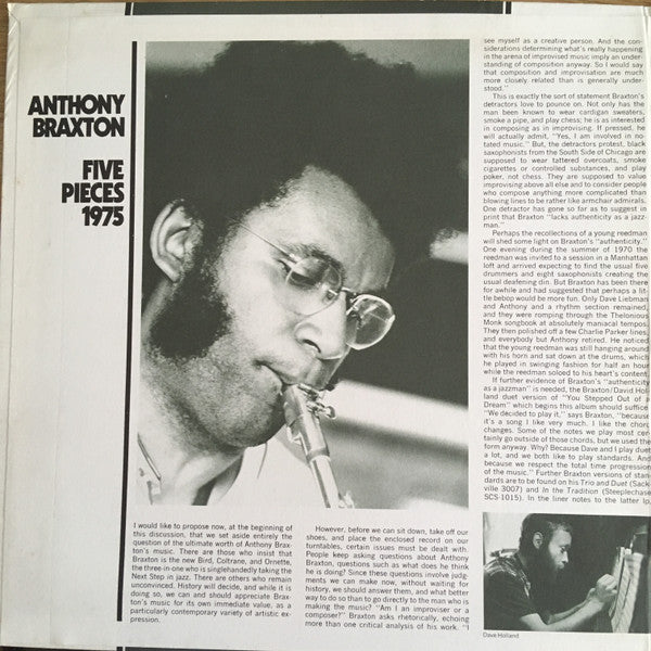 Anthony Braxton : Five Pieces 1975 (LP, Album, Gat)