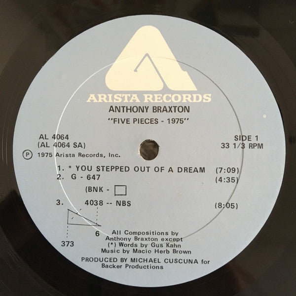 Anthony Braxton : Five Pieces 1975 (LP, Album, Gat)
