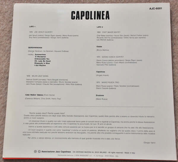 Various : Capolinea (LP, Comp)