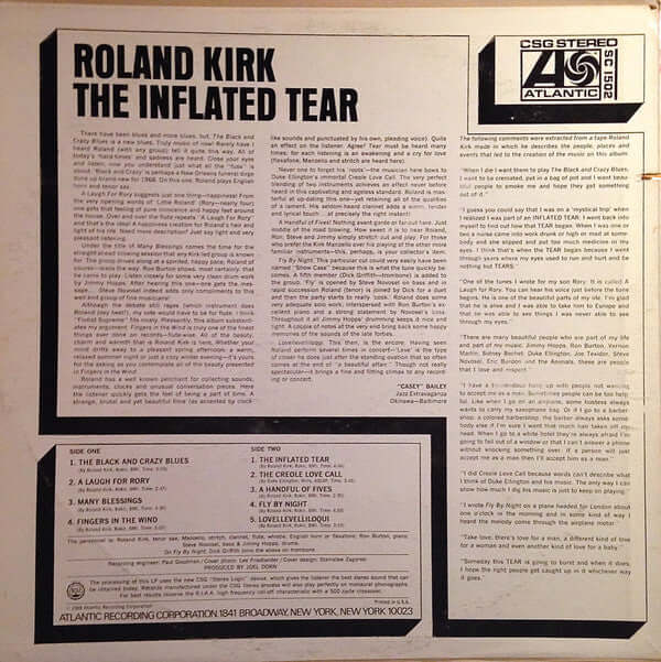 Roland Kirk : The Inflated Tear (LP, Album, RE, RP)
