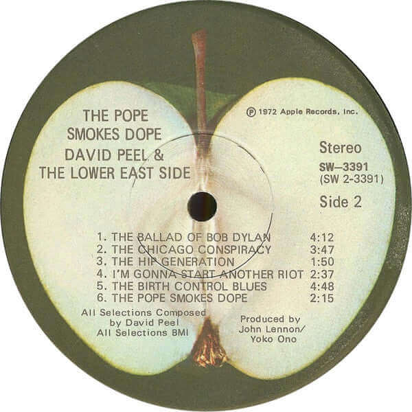 David Peel & The Lower East Side : The Pope Smokes Dope (LP, Album)