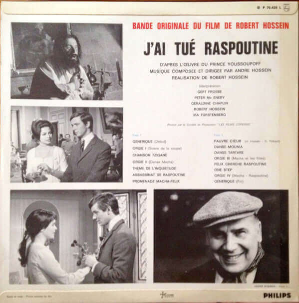 André Hossein : J'ai Tué Raspoutine (Bande Originale Du Film De Robert Hossein) (LP, Album)