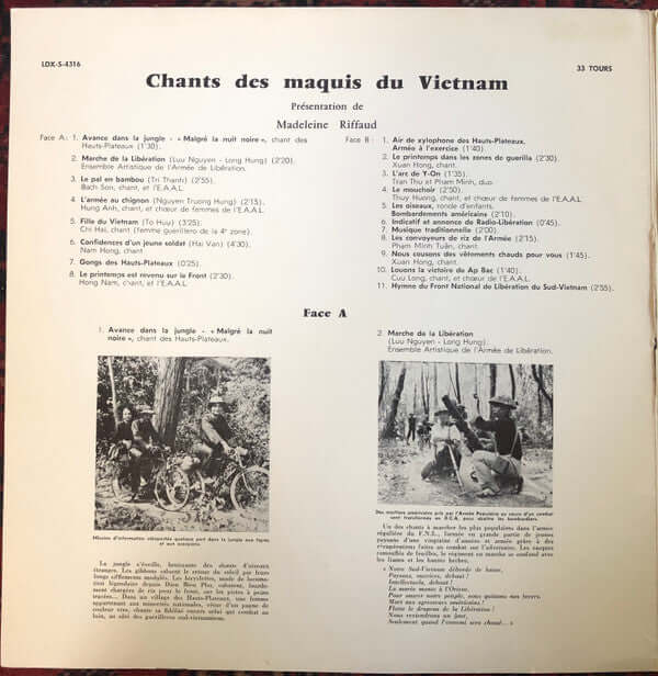 No Artist : Chants Des Maquis Du Viet-Nam (LP)