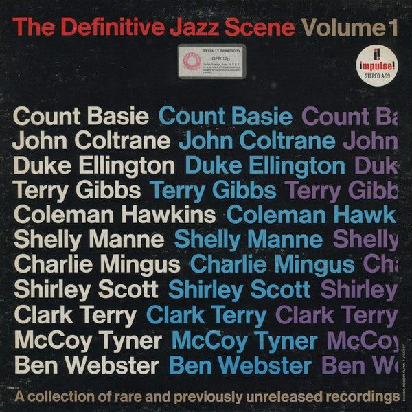 Various : The Definitive Jazz Scene Volume 1 (LP, Comp)