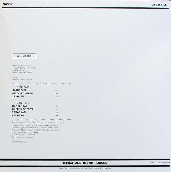 Se & Hör : Se Mig, Hör Mig, Känn Mig (LP, Album, Ltd)