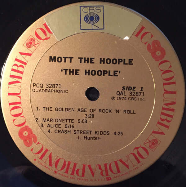Mott The Hoople : The Hoople (LP, Album, Quad)