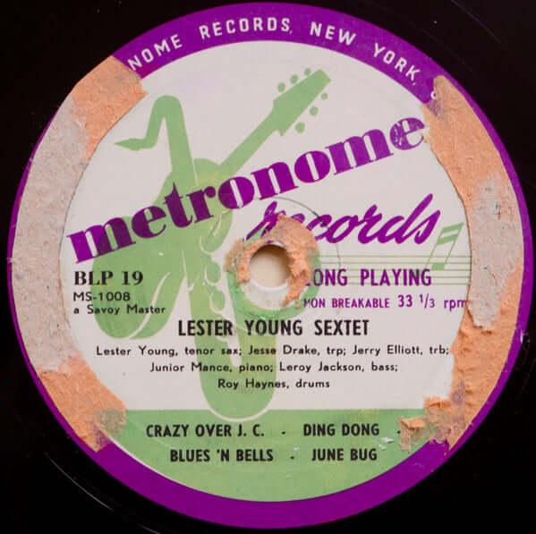 Lester Young : Tenor Sax Solos (10")