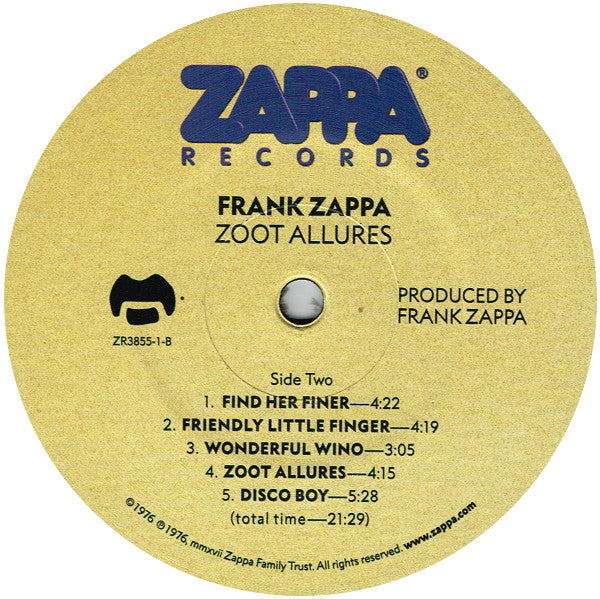 Zappa* : Zoot Allures (LP, Album, RE, RM, 180)