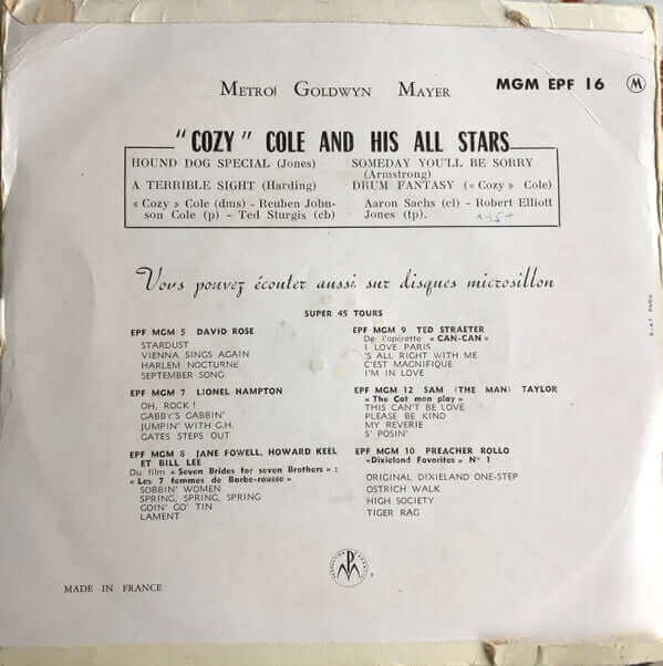 Cozy Cole All Stars : Hound Dog Special (7", EP)