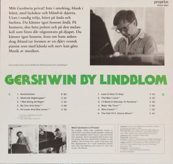 Rolf Lindblom : Gershwin By Lindblom (LP)