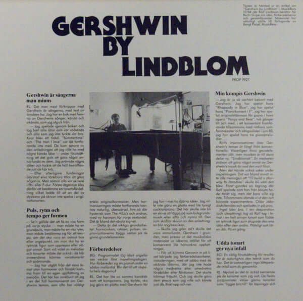 Rolf Lindblom : Gershwin By Lindblom (LP)