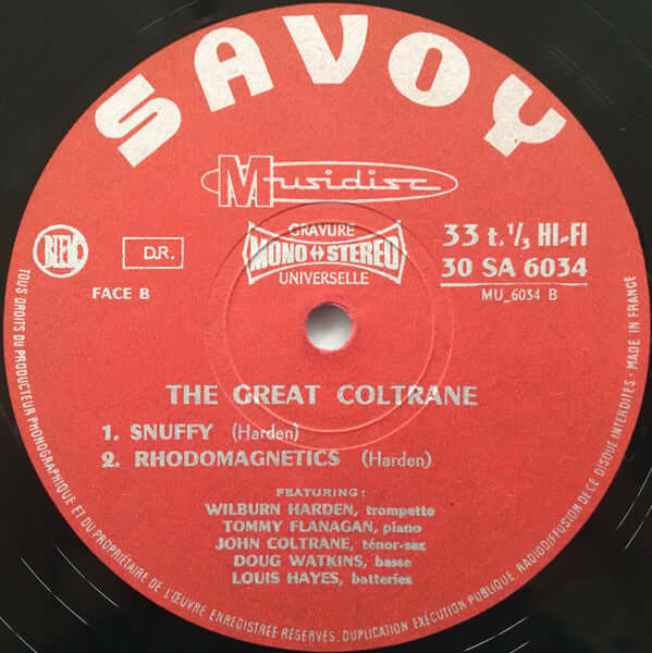 John Coltrane : The Great Coltrane (LP, Album, RE)