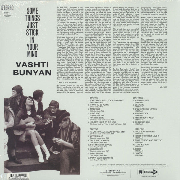 Vashti Bunyan ~ Some Things Just Stick In Your Mind (Singles And Demos 1964 To 1967) (Vinyl) - Djungel & Jazz