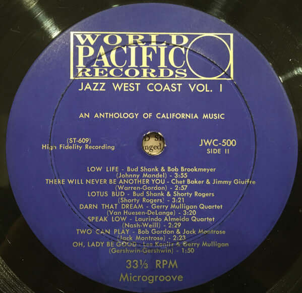 Various : Jazz West Coast (LP, Comp, Mono, RE)
